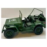 Set of 3 Die-Cast Model Vehicles - Military Jeep, Melroe Loader, Classic Convertible
