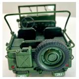 Set of 3 Die-Cast Model Vehicles - Military Jeep, Melroe Loader, Classic Convertible