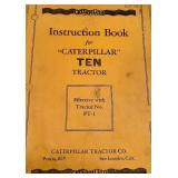Collection of Vintage Tractor and Engine Manuals with Caterpillar Advertising
