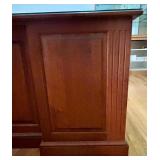 Solid Wood Executive Desk with 7 Drawers and Decorative Panels