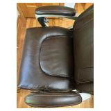 La-Z-Boy Brown Leather Executive Office Chair with Metal Base
