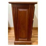 Wooden 3-Drawer Nightstand with Metal Handles