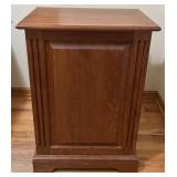 Wooden 3-Drawer Nightstand with Metal Handles