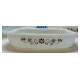 Vintage Pyrex and Glasbake Casserole and Bakeware Set with Lids, Brown Daisy Pattern