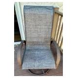 Outdoor Tile-Top Patio Table with 4 Swivel Mesh Chairs