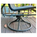 Outdoor Tile-Top Patio Table with 4 Swivel Mesh Chairs