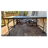 Outdoor Tile-Top Patio Table with 4 Swivel Mesh Chairs