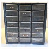 Metal Storage Cabinet with 20 Drawers and Hardware Assortment