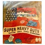 Lot of Heavy Duty Blue and Silver Poly Tarps