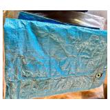 Lot of Heavy Duty Blue and Silver Poly Tarps