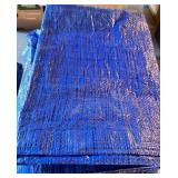 Lot of Heavy Duty Blue and Silver Poly Tarps