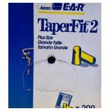 Box of TaperFit 2 Plus Size Disposable Foam Earplugs, Approx. 200 Count