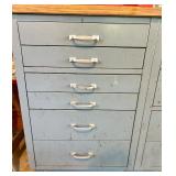 Large Industrial Metal Cabinet with Drawers