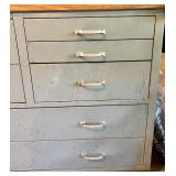 Large Industrial Metal Cabinet with Drawers