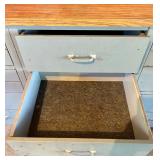 Large Industrial Metal Cabinet with Drawers