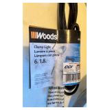 Set of 2 Woods 6 ft Clamp Lights with Bulbs