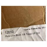 44 Lb Frozen Bone-In Pork Loin 1/8 Trimmed, USDA Inspected