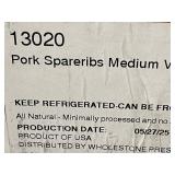 Wholestone Farms Pork Spareribs Medium Vacuum Packed 9.15 lbs