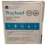 Wayland White Wall Mounted Mailboxes Bundle, Qty 2