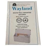Wayland White Wall Mounted Mailboxes Bundle, Qty 2