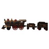 vintage cast-iron toy train set, 11.75