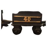 vintage cast-iron toy train set, 11.75