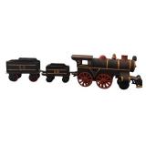 vintage cast-iron toy train set, 11.75