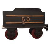 vintage cast-iron toy train set, 11.75