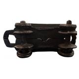 vintage cast-iron toy train set, 11.75