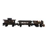 Vintage Three-Piece Cast Iron Toy Train Set