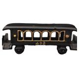 Vintage Three-Piece Cast Iron Toy Train Set