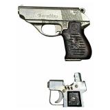 Vintage Beretta/Pistol Shaped Lighters, Vintage Auer Miniature Gun Form Pocket Pistol Lighter