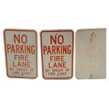 No Parking Sign, Qty 3