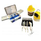 Tackle Box, Minnow Buckets, Electric Knife, Celsius Ice Fishing Pole / Fishing Bundle