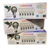 LED 60 Lightbulb Bundle, Soft White, 6-Pack, Qty 3 Boxes