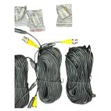 Video Security Camera 100Ft 4 pack Cables Bundle, Qty 2