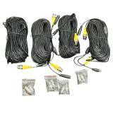Video Security Camera 100Ft 4 pack Cables Bundle, Qty 2