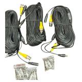Video Security Camera 100Ft 4 pack Cables Bundle, Qty 2