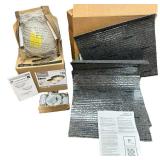 Commercial Electric 11-inch LED Ceiling Flush Mount / Carpet Tiles Bundle
