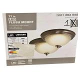 Commercial Electric 11-inch LED Ceiling Flush Mount / Carpet Tiles Bundle