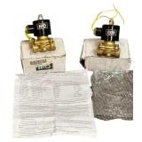 Bacoeng Brass Electric Solenoid Valve 1/2" Ac110V, Qty 2