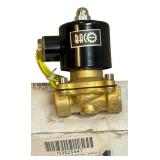 Bacoeng Brass Electric Solenoid Valve 1/2" Ac110V, Qty 2