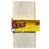 Gothic Arch Shaped and a Fleur-De-Lis Motif Stained Glass Window Panel, 29 1/4" X 38 1/2" X 1 5/8"