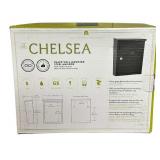 "The Chelsea" Black Wall-Mounted Steel Mailbox, A