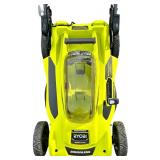 Ryobi 40V Brushless 20In Cordless Battery Walk Behind Push Lawn Mower with Charger, No Battery; No Bag; C