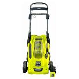Ryobi 40V Brushless 20In Cordless Battery Walk Behind Push Lawn Mower with Charger, No Battery; No Bag; C