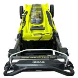 Ryobi 40V Brushless 20In Cordless Battery Walk Behind Push Lawn Mower with Charger, No Battery; No Bag; B