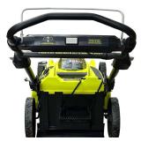 Ryobi 40V Brushless 20In Cordless Battery Walk Behind Push Lawn Mower with Charger, No Battery; No Bag; B