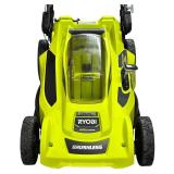 Ryobi 40V Brushless 20In Cordless Battery Walk Behind Push Lawn Mower with Charger, No Battery; No Bag; B