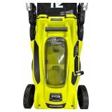 Ryobi 40V Brushless 20In Cordless Battery Walk Behind Push Lawn Mower with Charger, WITH BAG, No Battery; A